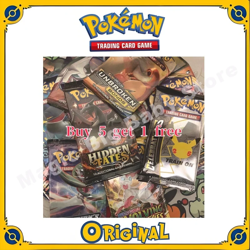 

【Buy 5 Get 1 Free】 Genuine Original Pokemon PTCG Card U.S. Edition Card Card Holder Sun and Moon Sword Shield Noble Replenish