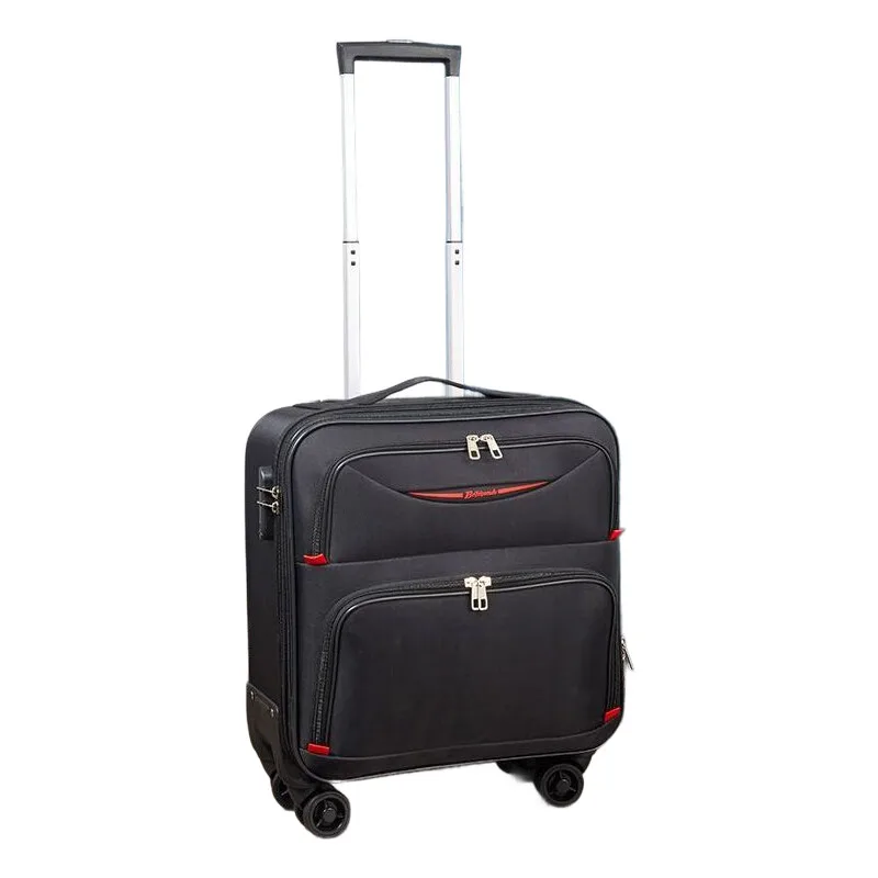 

Carry On Rolling Suitcase Oxford Fabric Luggage with Password Lock Lightweight Flip Top Spinner Luggage for Men and Women Travel