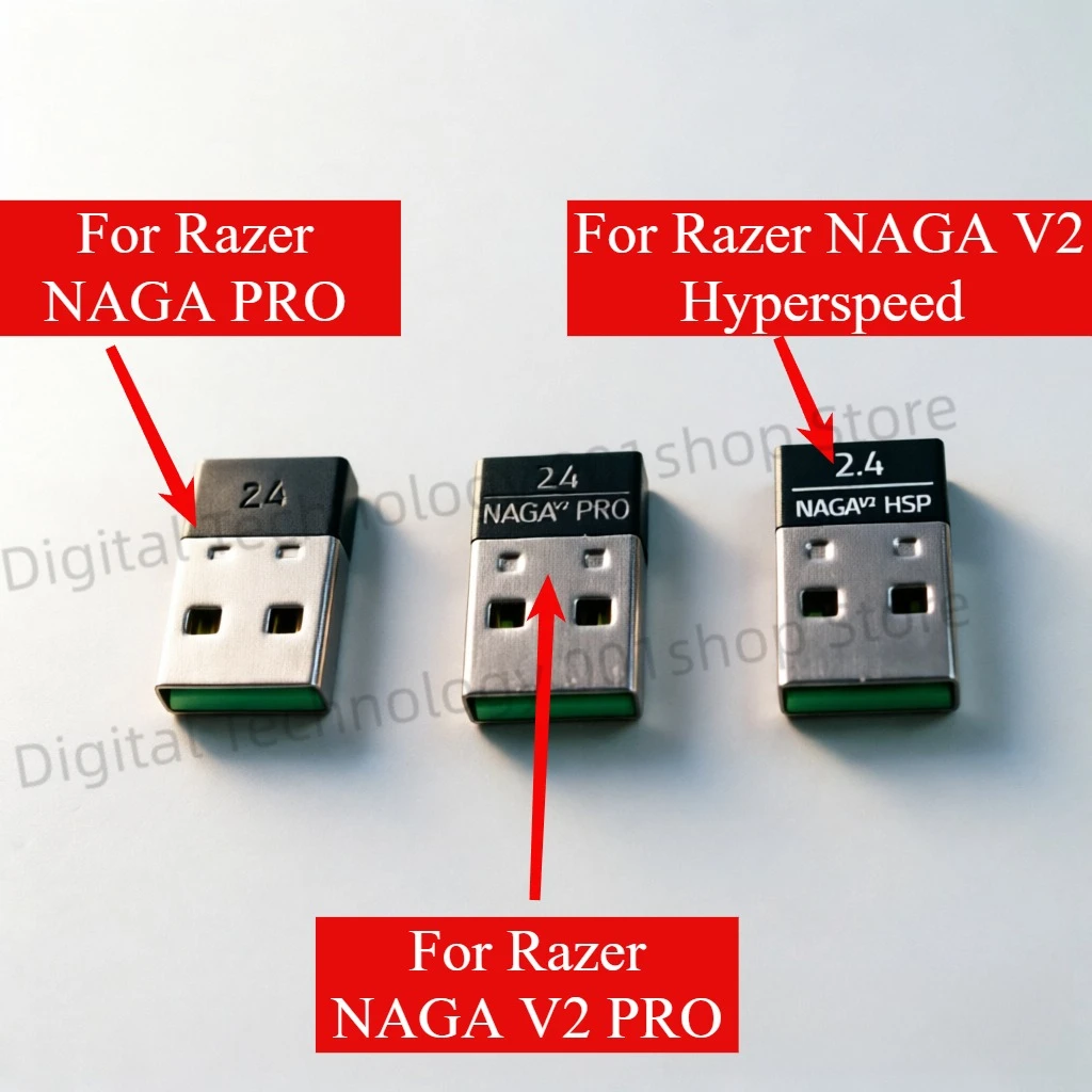 Single Receiver USB Dongle for Razer Naga PRO RZ01-03420 , Naga v2 PRO RZ01-0440x ,  Naga V2 Hyperspeed RZ01-03600