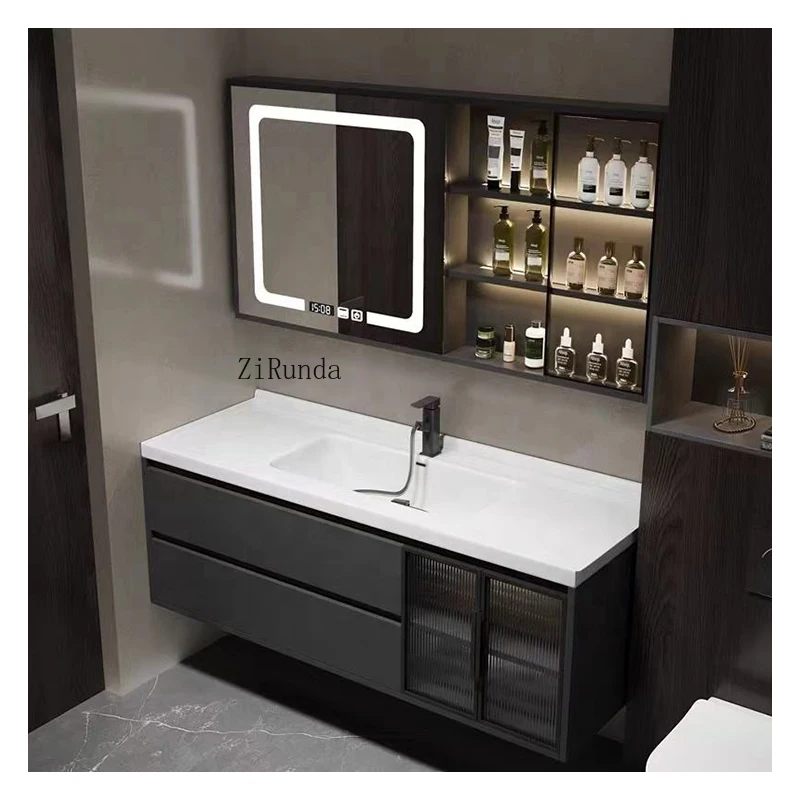 Wall Mounted Bathroom Cabinet Vanity Cabinet with Light Emitting Diode Mirror Bathroom Cabinet