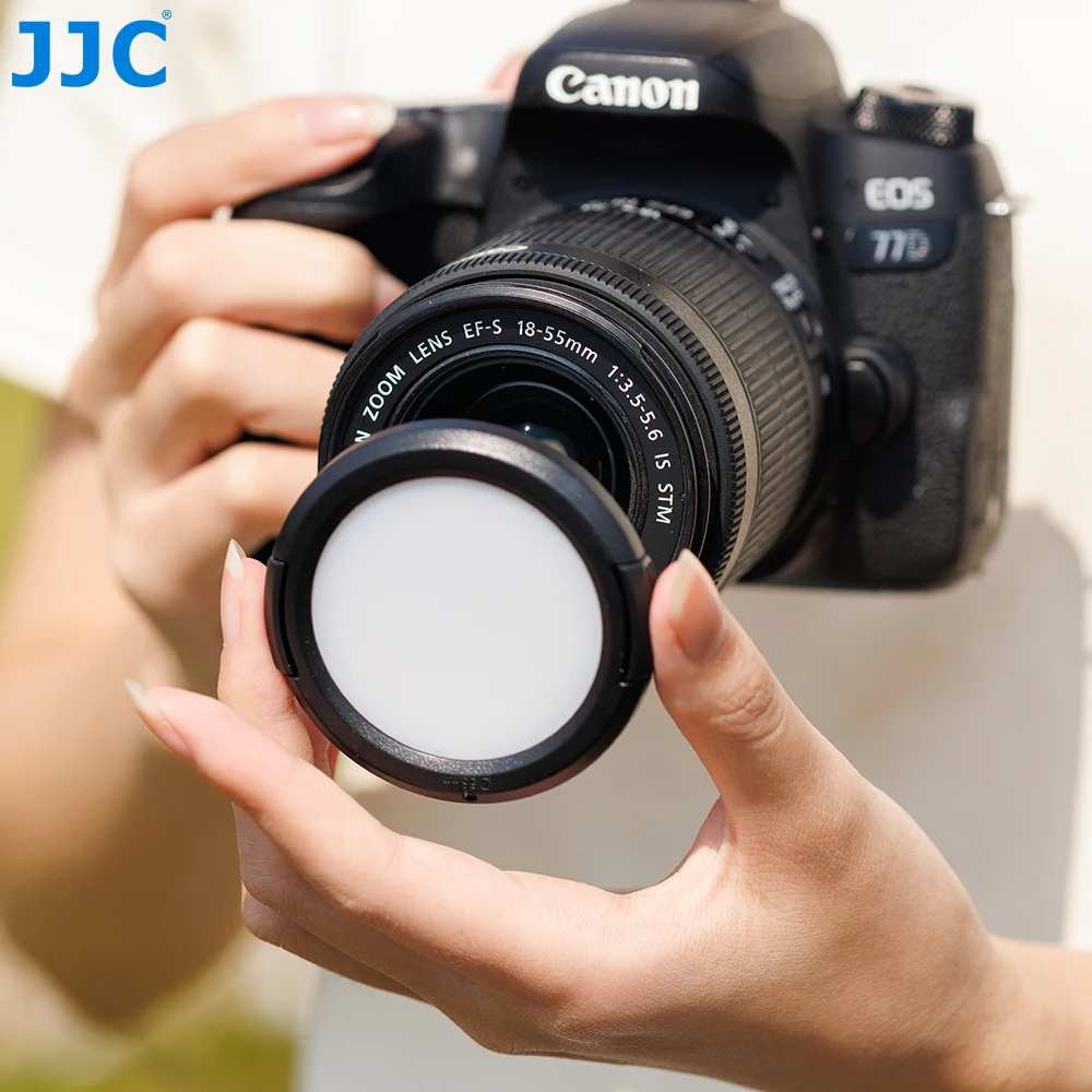 JJC White Balance Filter Cap Gray Grey Card Lens Cap Cover 49mm 52mm 55mm 58mm 62mm 67mm 72mm 77mm for Canon Nikon Sony Fujifilm