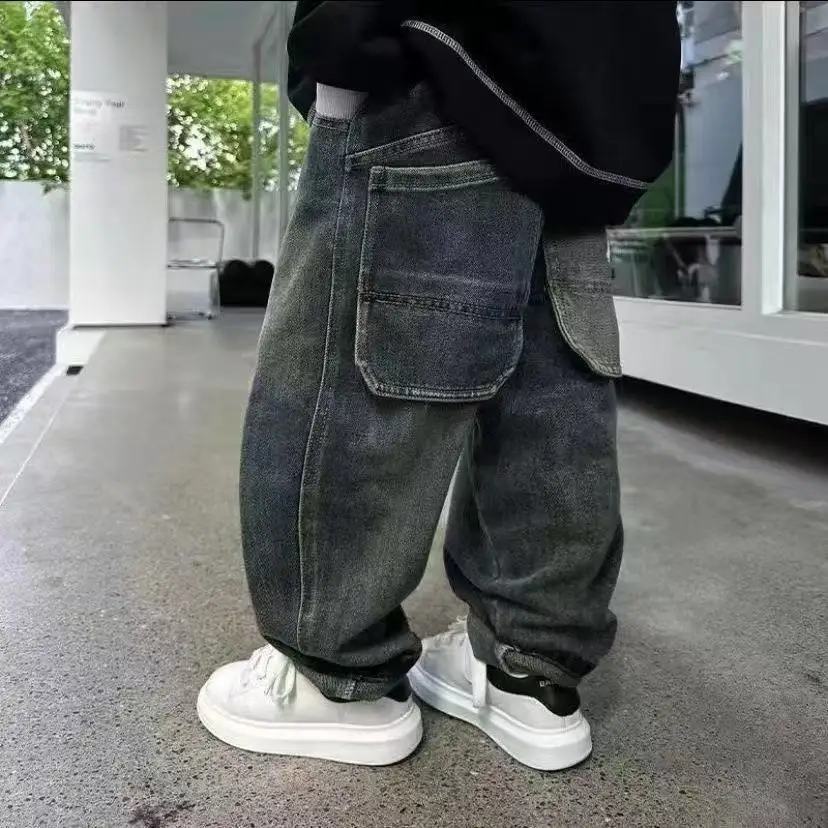 

Children's Clothing Boys' Jeans 2025 Spring and Autumn New Style Children's Korean Fashion Pants Boys' Casual Pants