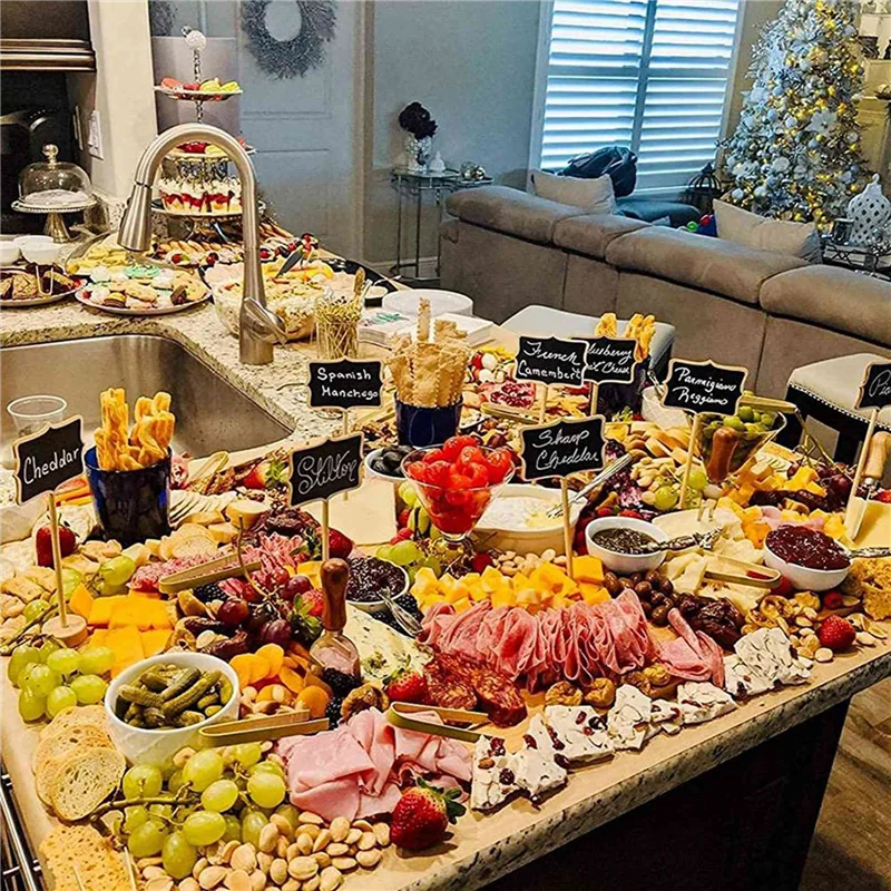 40PCS Mini Chalkboard Sign With Easel Stand ,Food Labels For Party Buffet ,Blackboard For Message Board Signs,Weddings