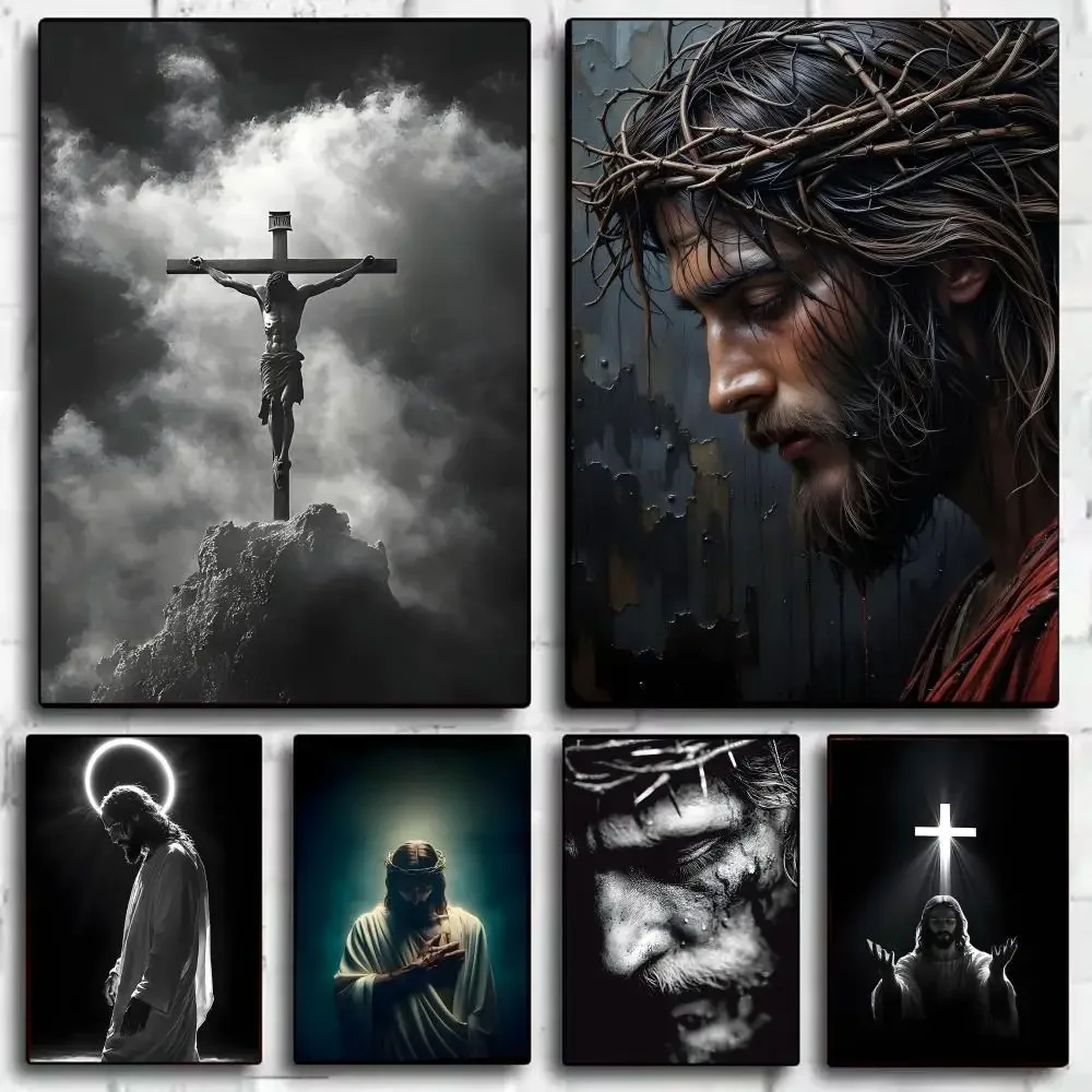 Son Of God Jesus Cross Poster HD Wall Stickers Mural Self-Adhesive Decals Home Decor Bedroom & Living Room Gift Idea