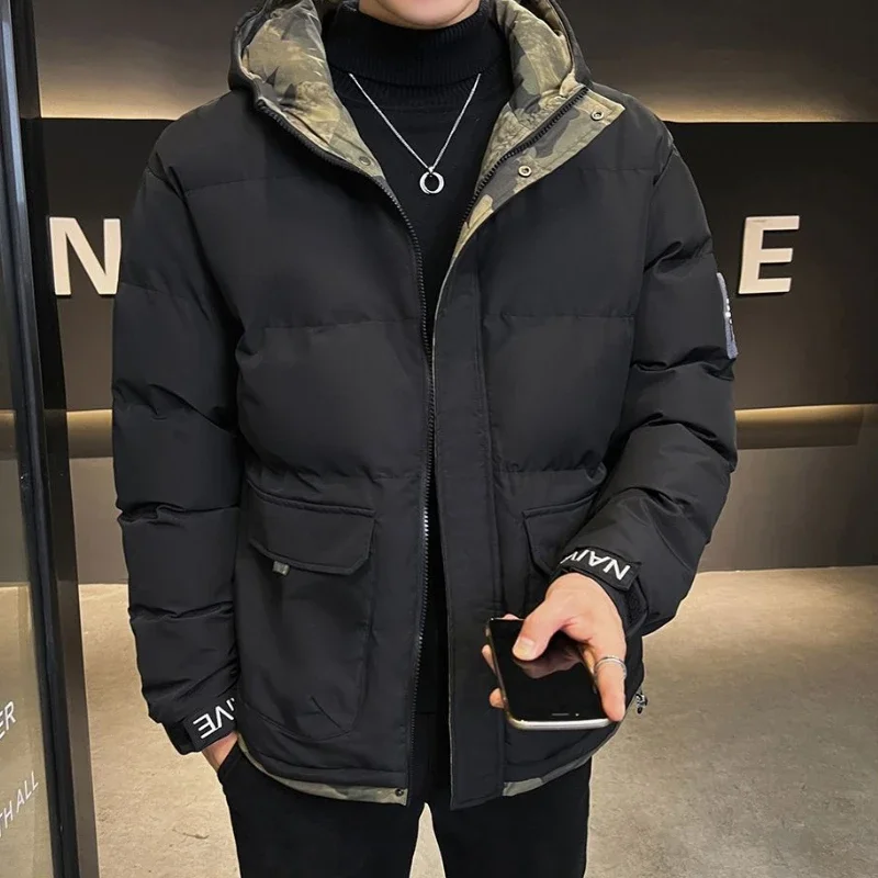 Winter Coat for Men Trend 2024 Solid Color Quilted Padded Jacket Man Original Brands High Quality Work Novelty In Deals Harajuku