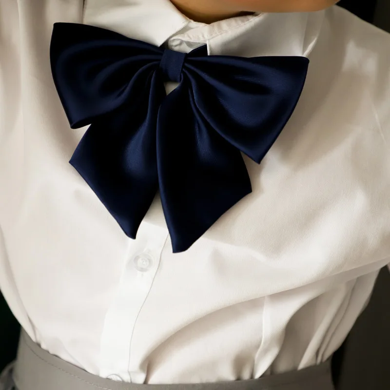 Solid Color Black Red Butterfly Knot For Women College Student Uniform Shirts Bowtie Ladies Girl School Sailor Suit Bowknot Gift