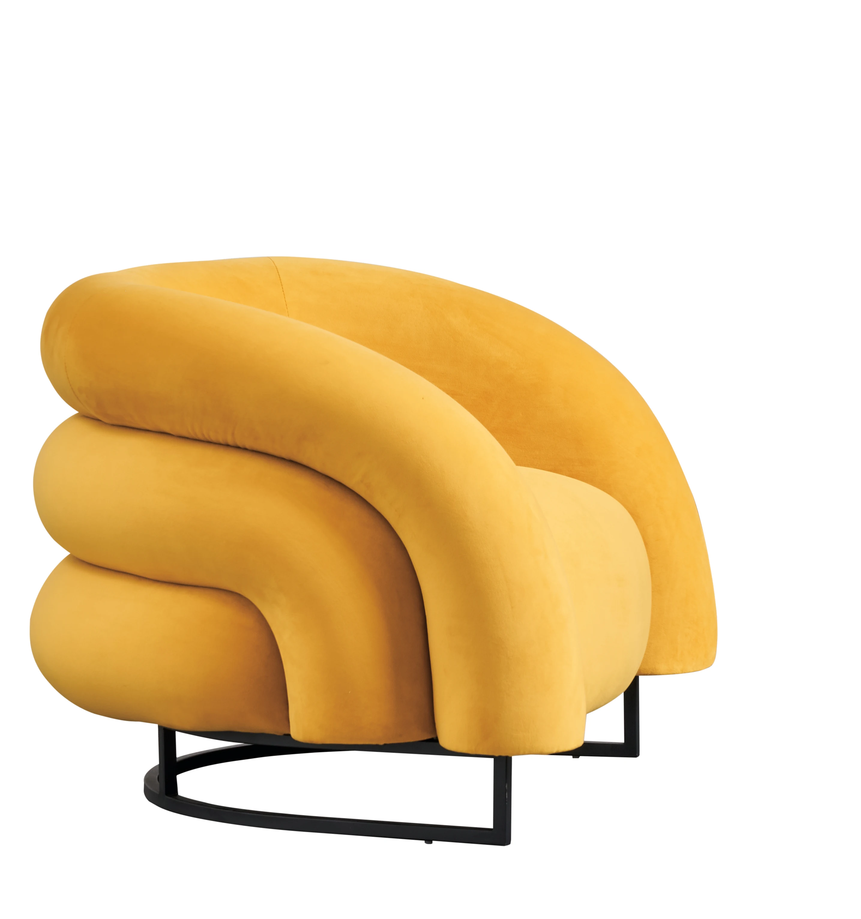 Ladies sofa chair Modern single sofa Yellow single person sofa