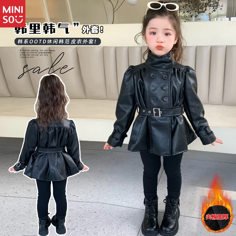 

2025 Girls Winter Kuromi Padded Coat New Hooded Fleece Korean Style Fashion