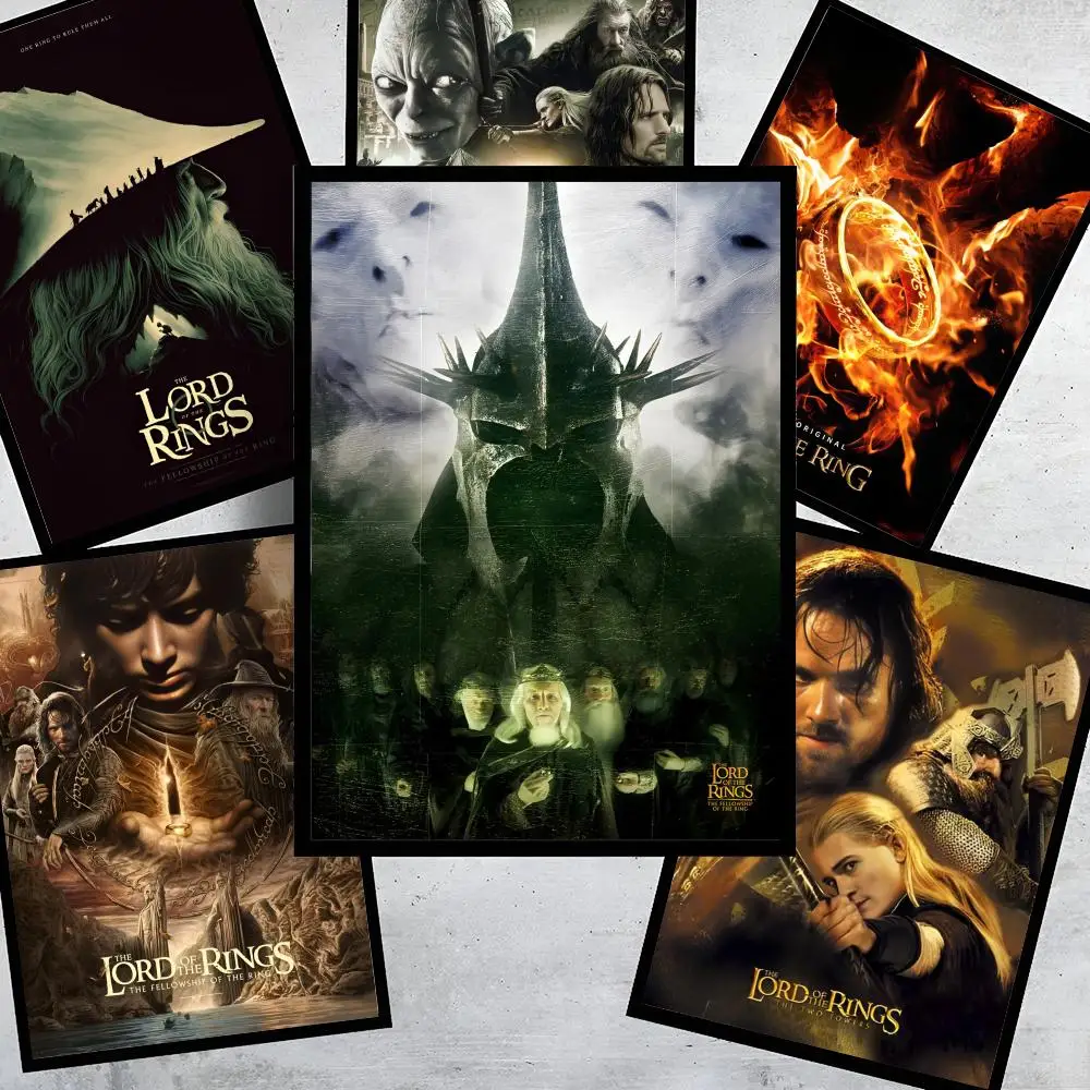 Movie L-Lord of the R-Rings Poster Decorative Wall Art Stickers Mural Photo Print for Home Living Room Hallway Decor