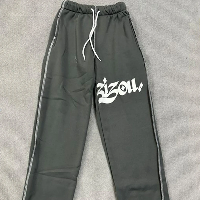 Pantalones de chándal con patrón de letras para hombre y mujer, pantalón de chándal de cintura alta, estilo Retro americano, Y2K, Hip Hop callejero, informal, a la moda