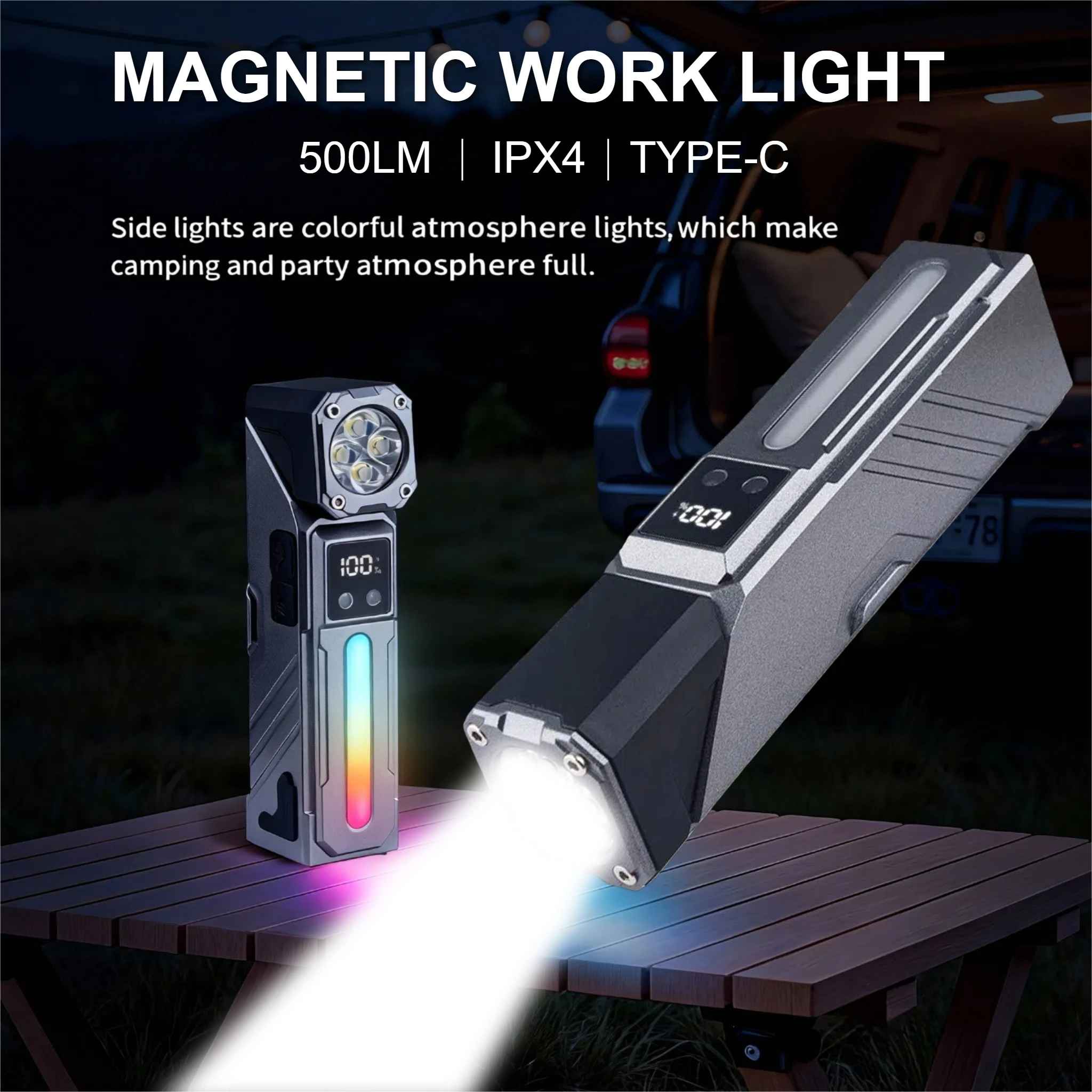 

Вращающийся светодиодный налобный фонарь с магнитным хвостом и боковым огнем, датчик движения, перезаряжаемый через USB, для езды на велосипеде, работы, пешего туризма, кемпинга, бега