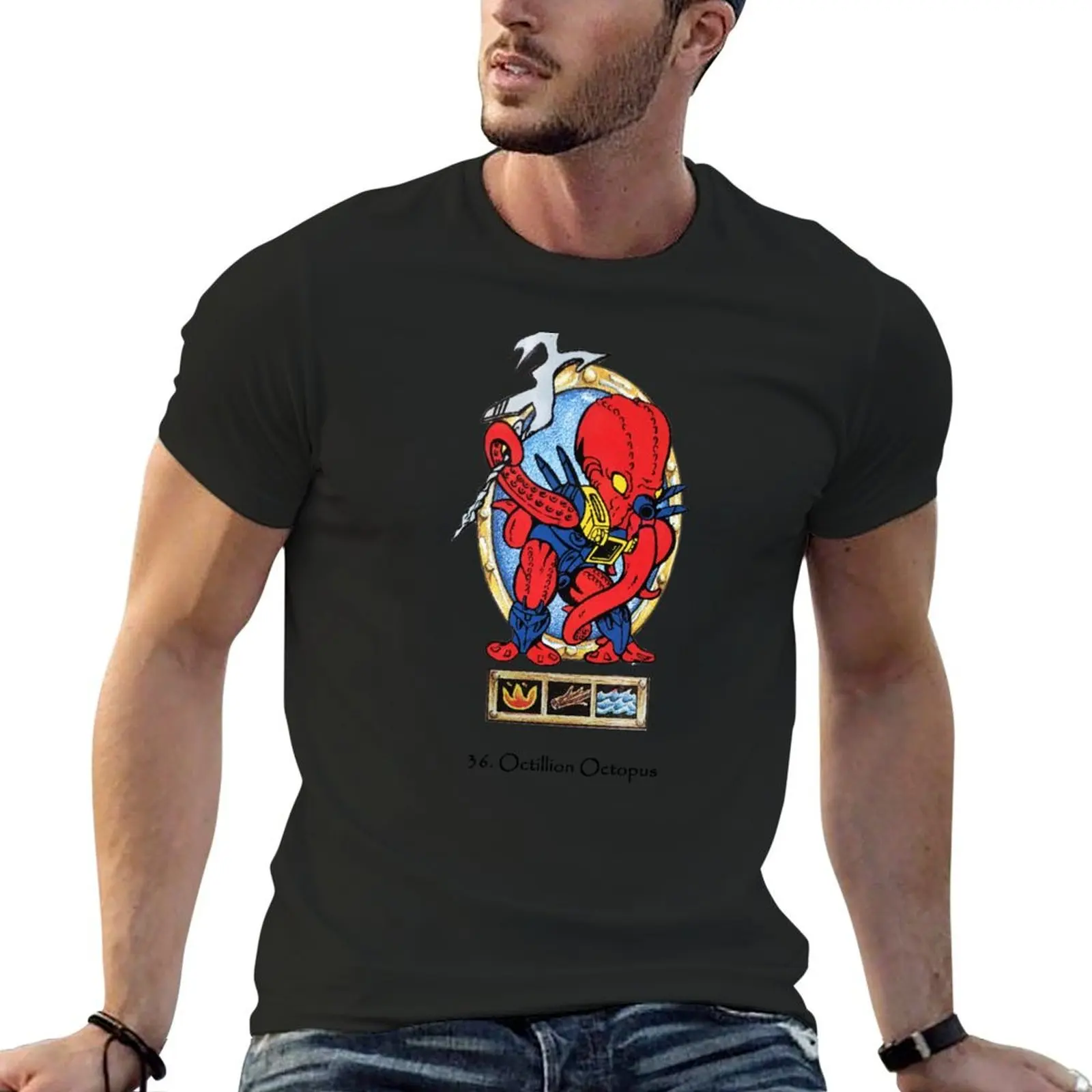 Battle beasts 36. Octillion Octopus T-Shirt sublime baggy shirts cute clothes Men's cotton t-shirt