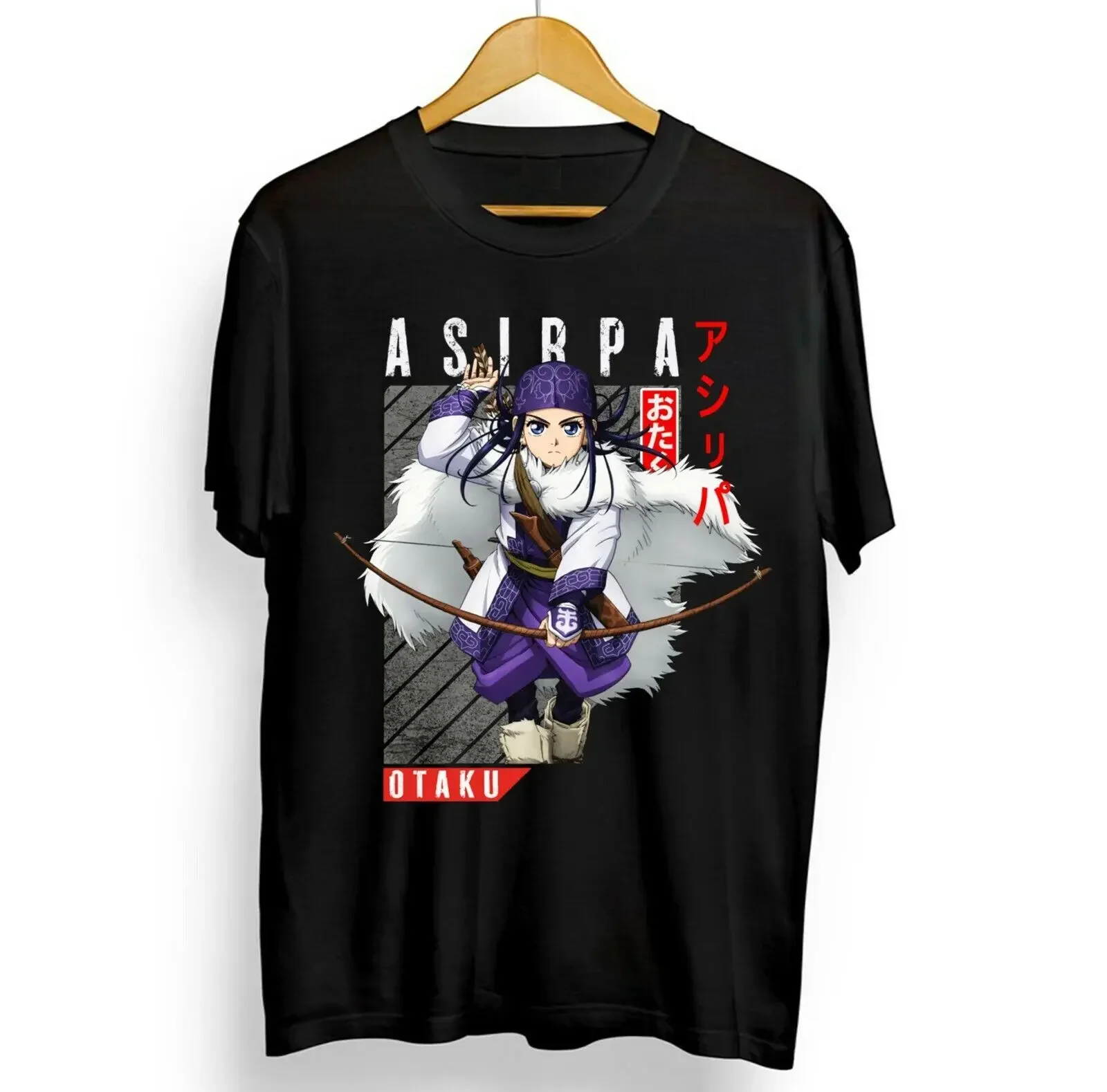 Asirpa Golden kamполяй, Aeshtetic аниме 2022 новая футболка унисекс