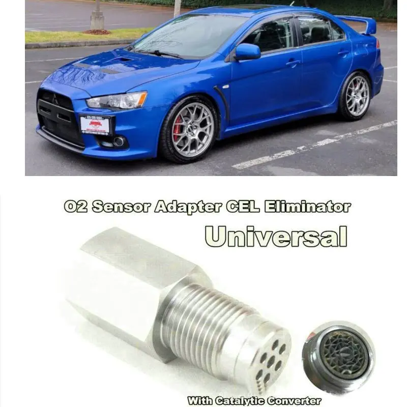 O2 sensor adapter cel eliminator with catalytic converter For mitsubishi lancer outlander asx l200 eclipse cross mirage shogun