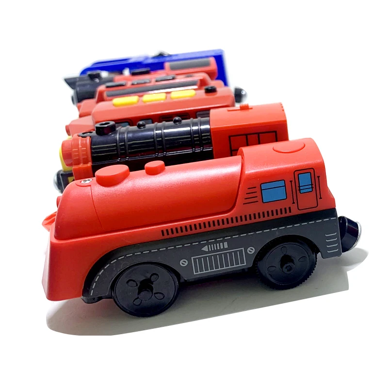 Electric Train Locomotive Magnetic Car Diecast Slot Fit All Brand Wooden Train Track Railway For Kids children\'s Toy W02