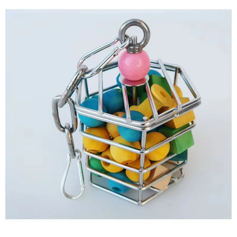 Large 304 Stainless Steel Parrot Cage Chew Molar Perch Climbing Play Stand
