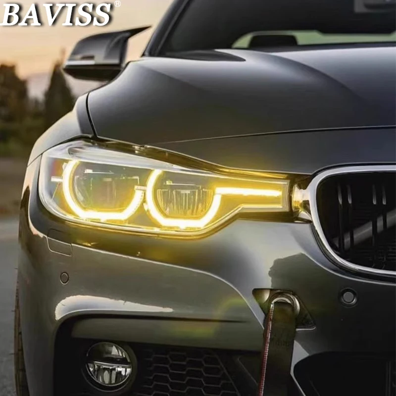 ar Accessories Auto for BMW 3-series F30 New Yellow Lemon LED Boards Headlights LED DRL Module Upgrade (2016-2018 LCI LED ONLY)