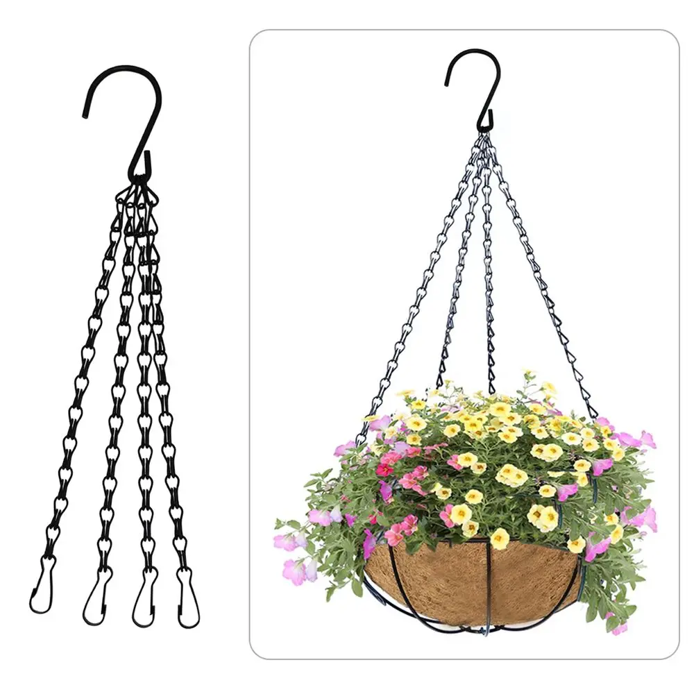 Hanging Basket Chain Flower Pot Hanging Chain Replacement Plant Hangers Flower Pot Bird Feeders Hanging Basket Chain Hang Hooks