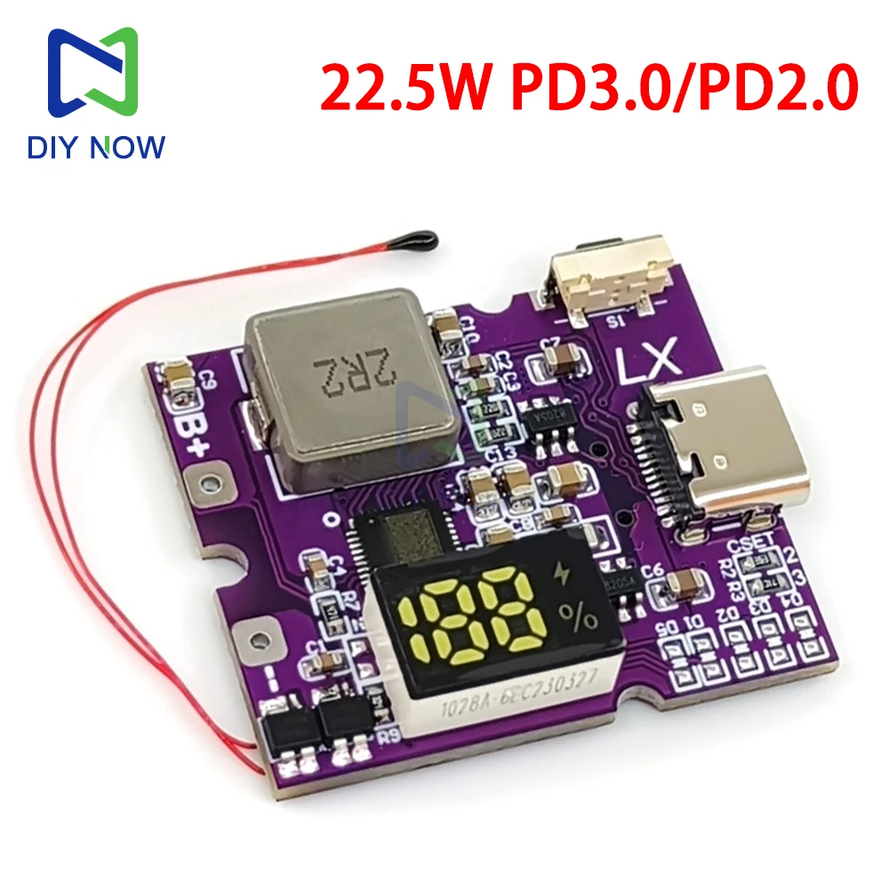 22.5W PD3.0/PD2.0 batterie externe Mini bidirectionnel charge rapide haute puissance Module d'alimentation Mobile Circuit imprimé bricolage ensembles de cartes mères