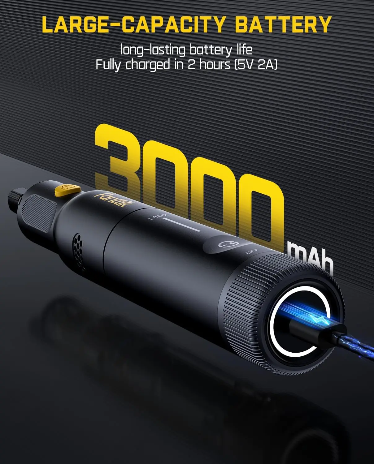 ชุดเครื่องมือโรตารี่ไร้สาย Fanttik F2 PRO มอเตอร์แม่เหล็กแรงสูง, แกน Revostor, ปรับความเร็วได้ 5 ระดับ, 25000 รอบต่อนาที, อุปกรณ์เสริม 55 ชิ้น