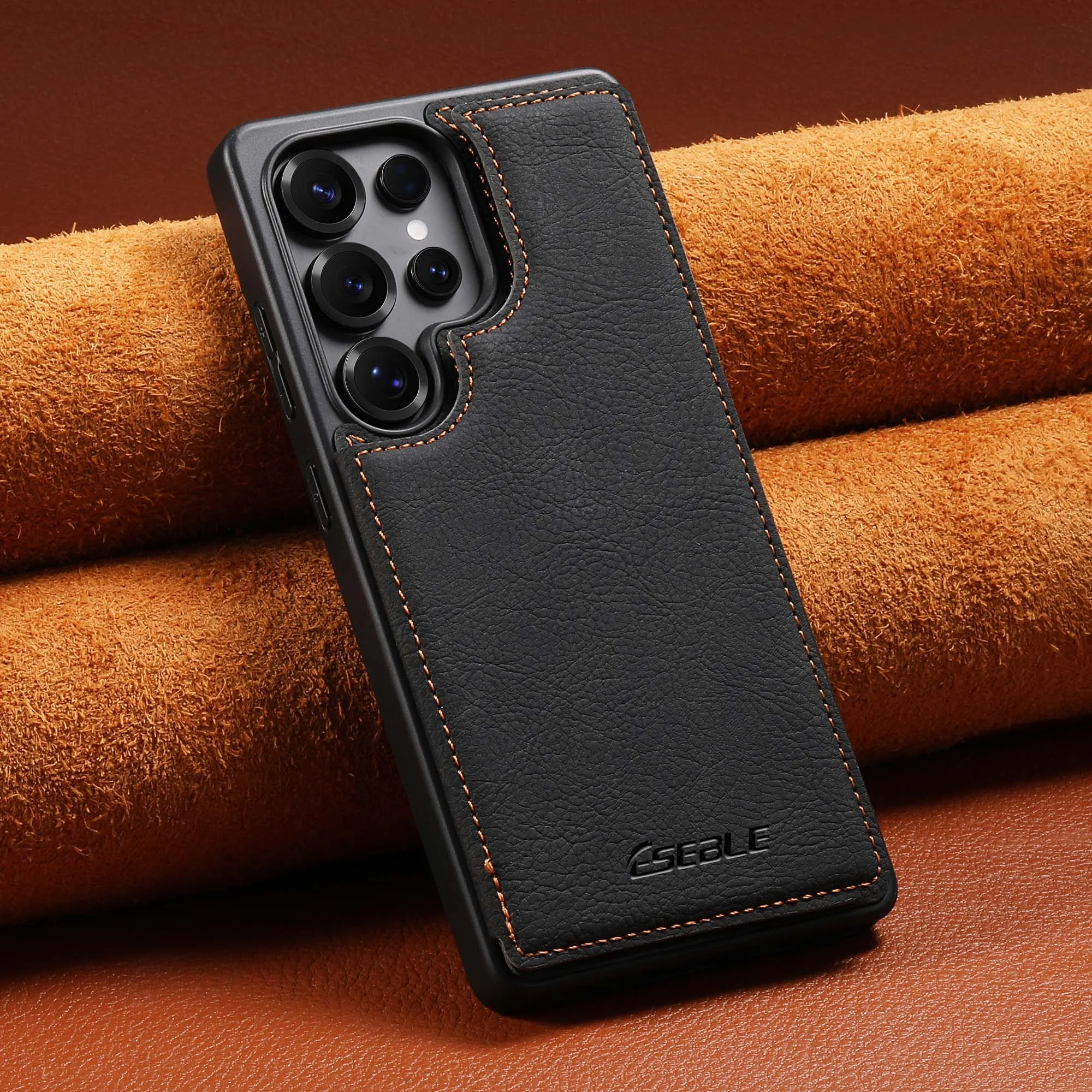 Luxuriöse Leder-Handyhülle mit Kartenfächern für Samsung Galaxy S25 FE S24 Plus S23 S22 S21 Ultra A56 A36 A55 A35 Schutzhülle