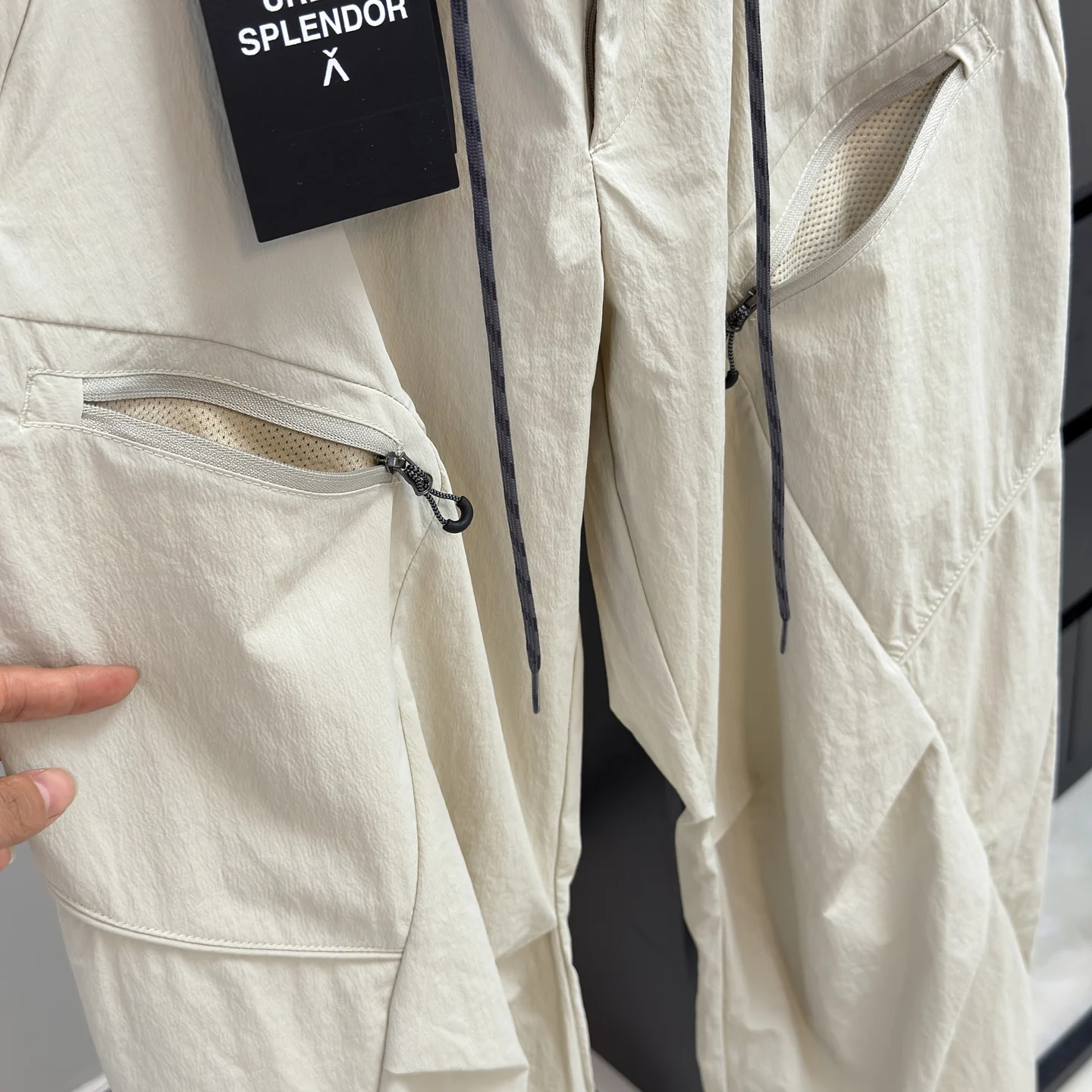 بنطلون عمل خارجي مقاوم للماء متعدد الجيوب على شكل سكين للرجال والنساء، بنطلون عسكري كاجوال بخصر طبيعي من النايلون #1