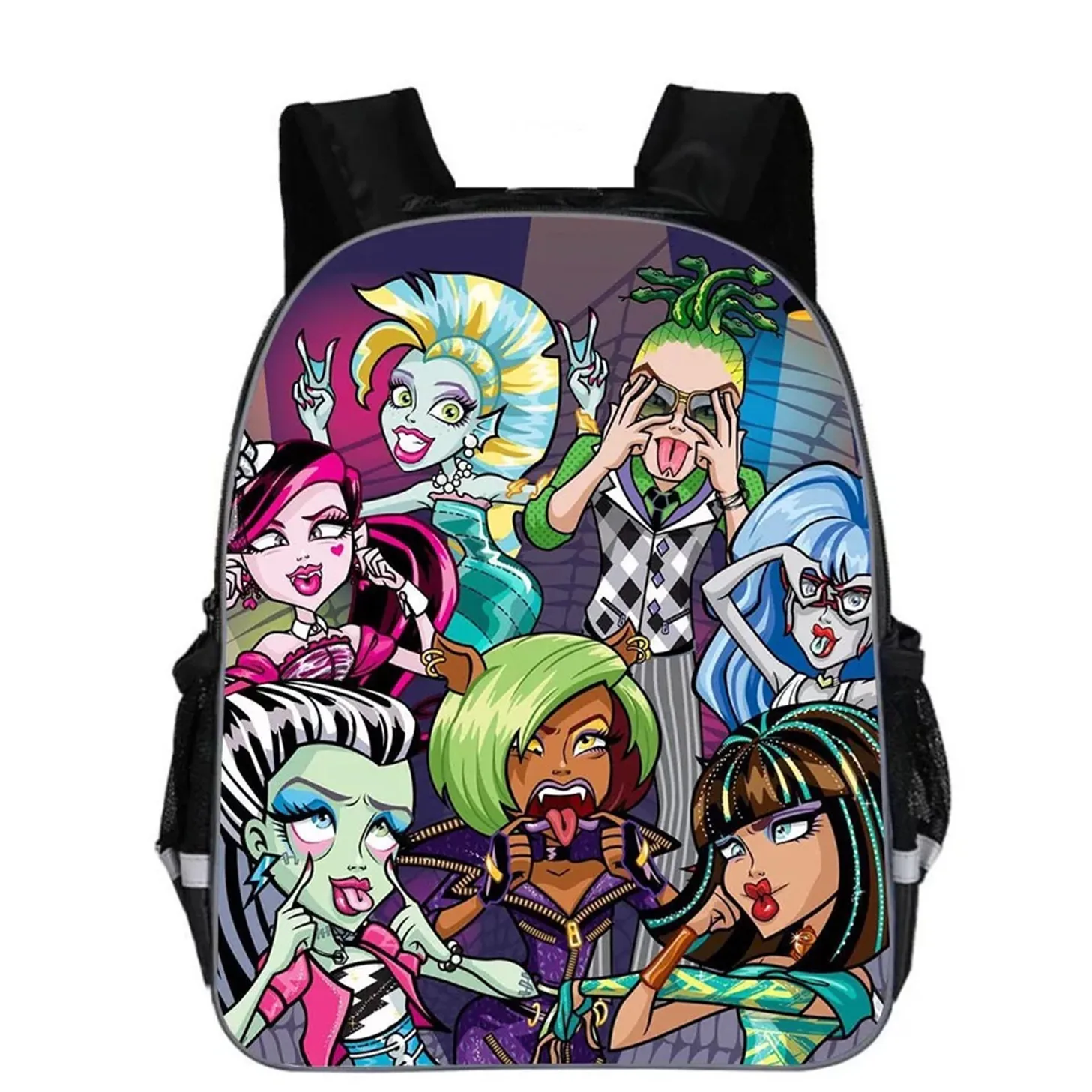 

Kid Boy Girl Monster High Cartoon Backpack Student School Canvas Bookbag-Lightweight Travel Bag Rucksack