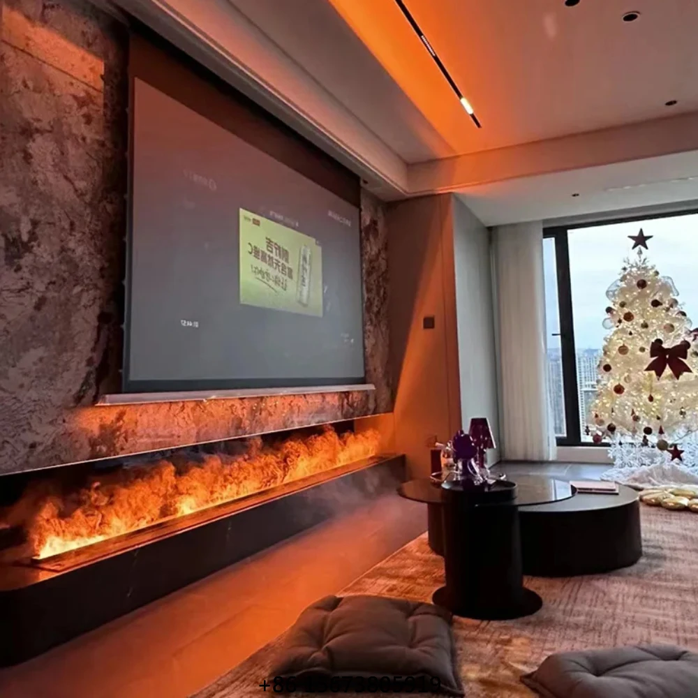 Wholesale 3D Steam Electric Fireplace - OEM/ODM, Realistic Mist Flame, CE/RoHS, Adjustable LED, Smart App Control