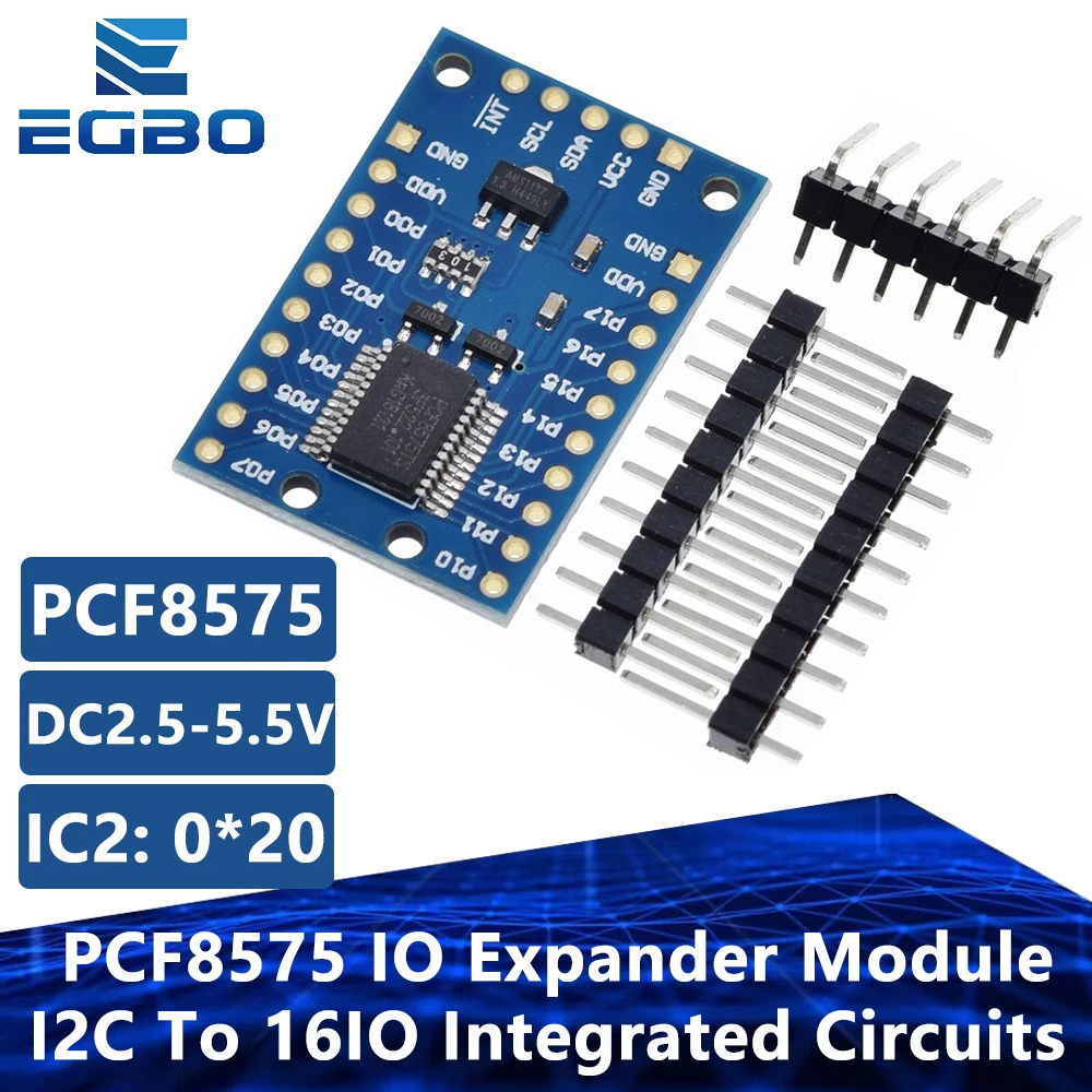 EGBO PCF8575 IO Expander Module I2C To 16IO Integrated Circuits For arduino