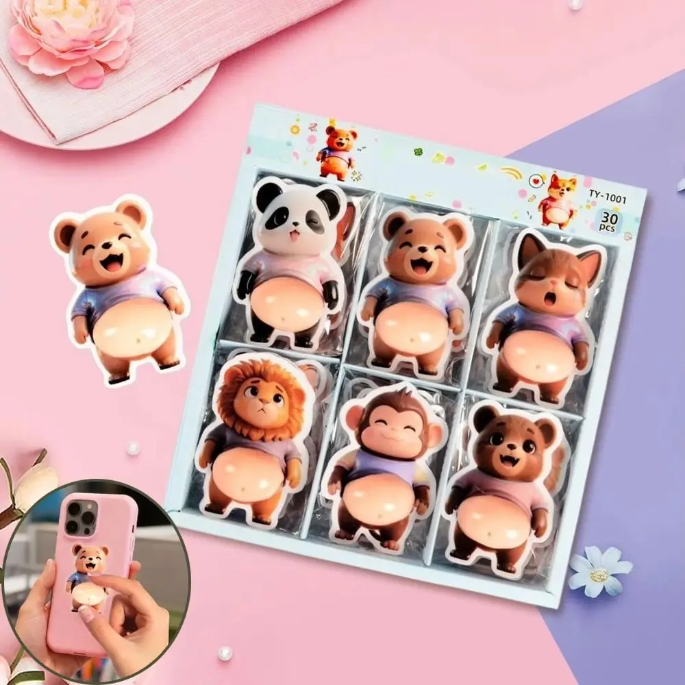 New Cartoon 3D Puppy Sticker Squeezable Chubby Shiba Inu Phone Case Decoration Animal 3D Stickers for Party Favor