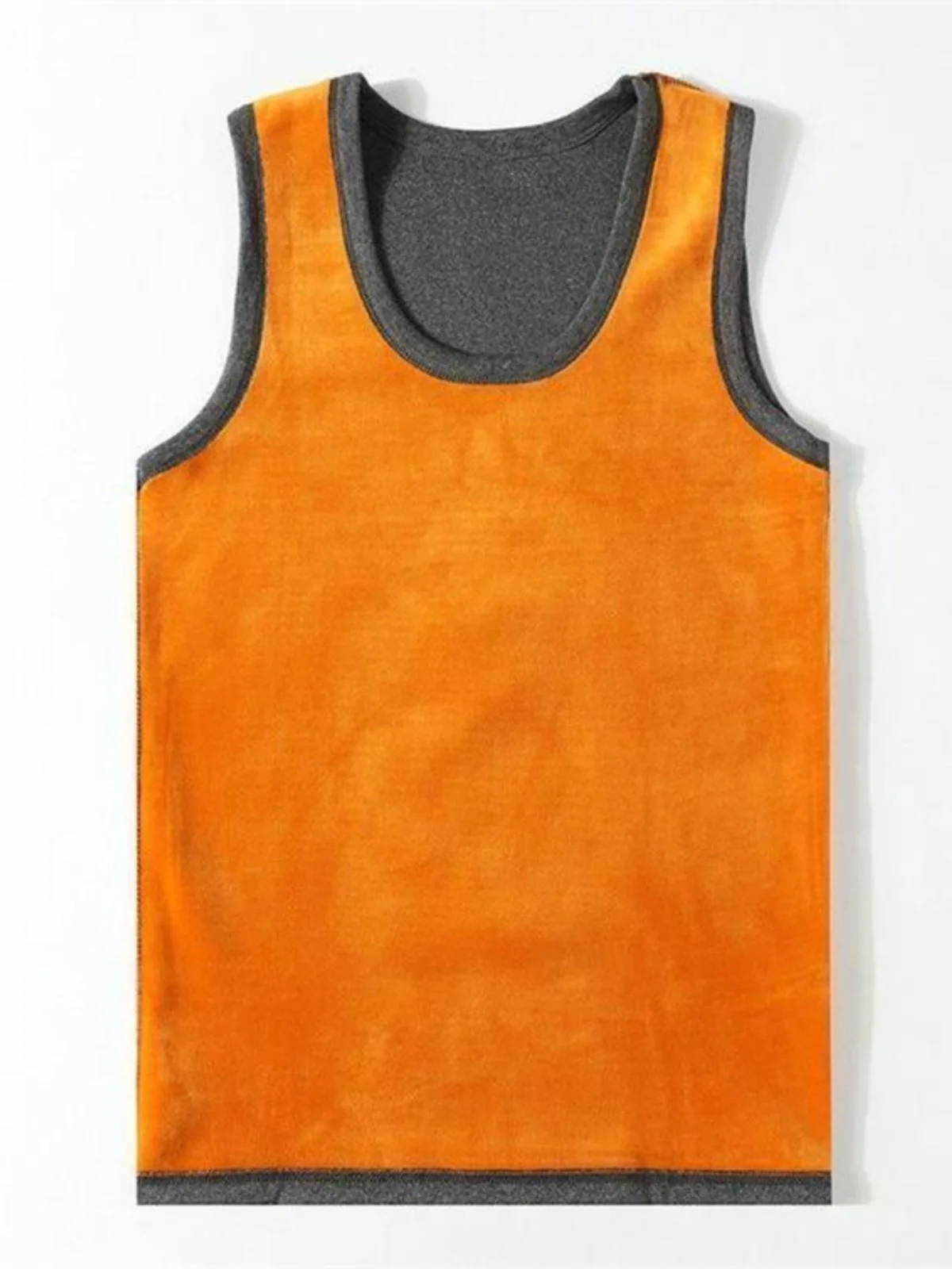 

Men's Winter Thickened Fleece Lined Warm Vest Seamless Shoulder Cotton Underwear Tank Top Youth Home Clothes Color