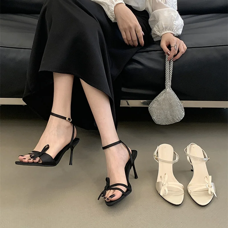 

Bailamos Brand Women Sandal Shoes Fashion Red Narrow Band Ladies Elegant Gladiator Shoes Thin High Heel Dress Pumps Shoes Mujer