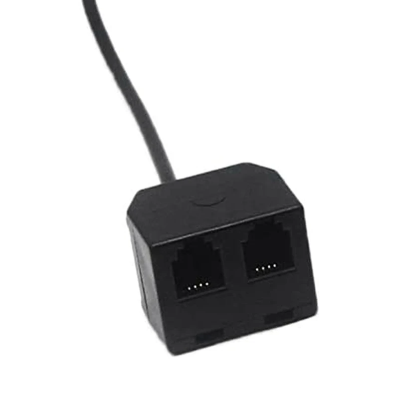 Y1UB Universal Extension Cable RJ9 Male to 2 Female 4P4C Connector Adapter Splitter RJ9 Telephone Splitter Line Replacement