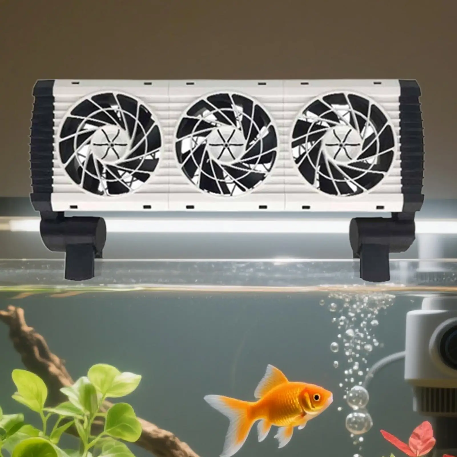 Aquarium Chillers Cooling Fan 5-Speed Adjustable Fish Tank Cooler Aquarium Cooler Fan for Home Bedroom Office Dorm Apartment