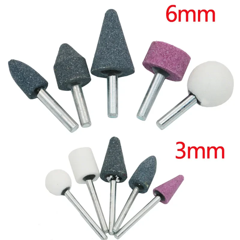 

1/4'' Shank 10pcs/set Ceramic Mounted Grinding Stone for Grinding Polishing Carving and Burnishing Aluminum Oxide Material