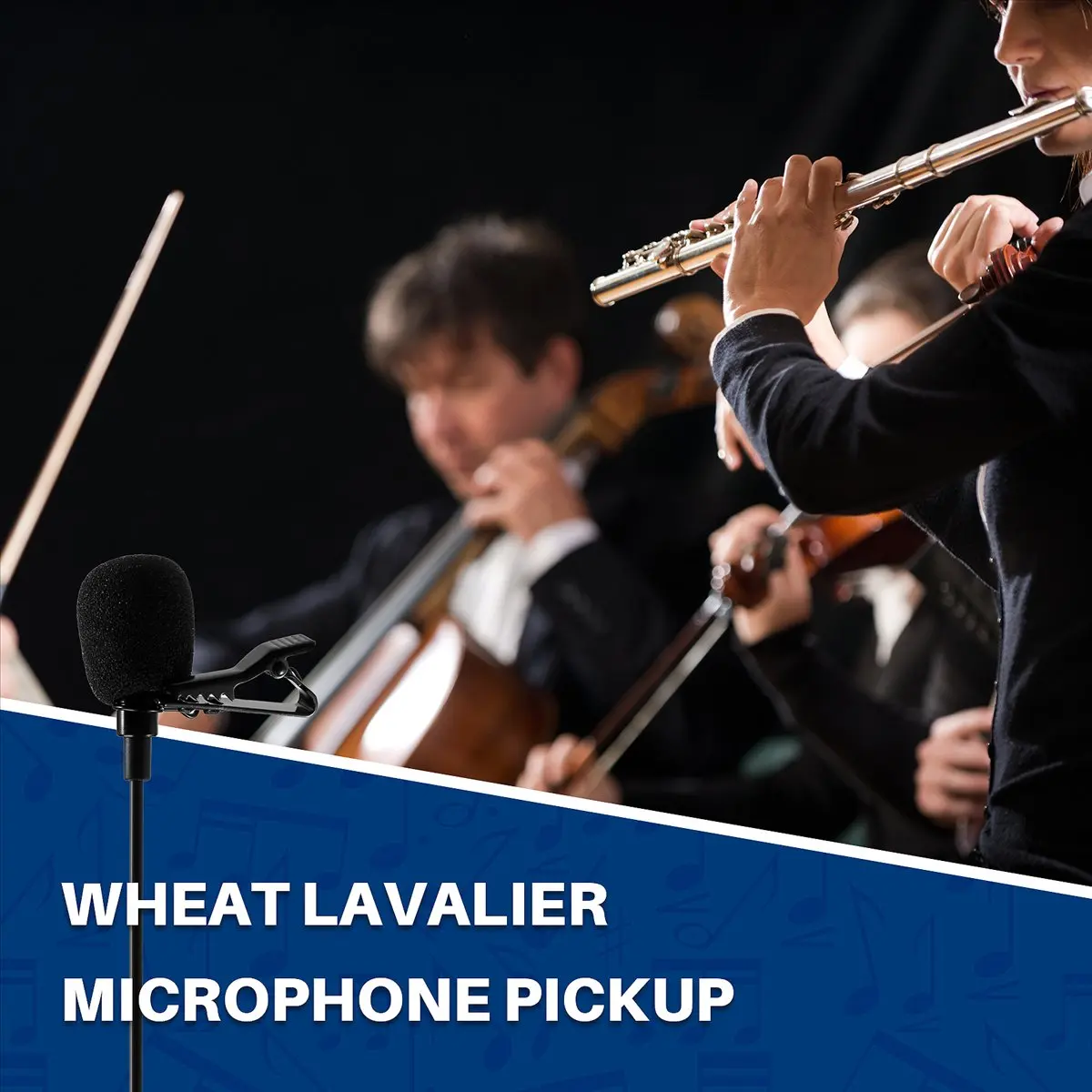 RISE- 6.5mm Microphone Mic for Erhu Saxophone Violin Musical Instrument Eco-Friendly Lavalier Lapel Micro