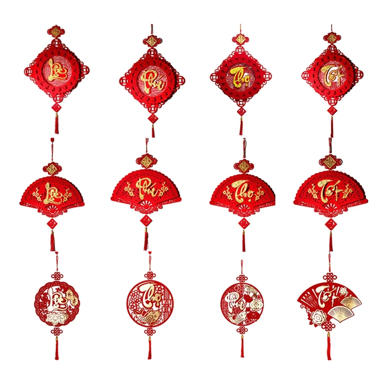 Chinese Lunar New Year Decor 2024 Vietnam Spring Festival Hanging Pendant Chinese Knot Pendant Home Decoration