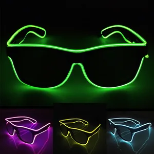 Bright neon glasses for adults, rave cosplay for bar, birthday party, DJ, stage performance props 11 Main Sales Rave Party Glasses - №3