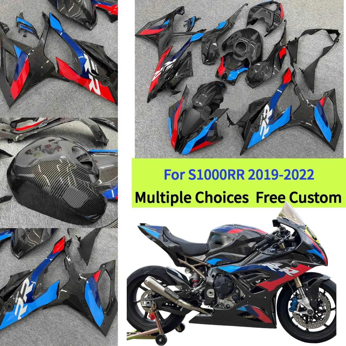 

Carbon Fiber Fairing Kit Fit For BMW 2019 2020 2021 2022 S1000RR Aftermarket ABS Plastic Body Parts