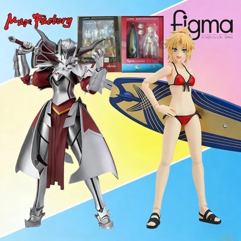 Figura de Acción Coleccionable de Anime Max Factory Original Figma Fate/Apocrypha Mordred Rider Versión Traje de Baño, Juguete de Regalo para Niños
