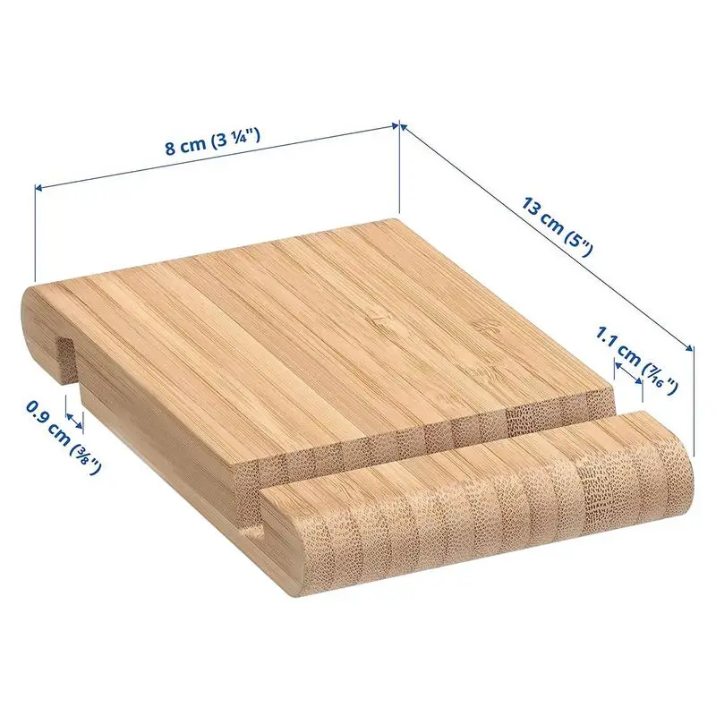 Holz Telefonst änder Holz Doppels chlitz Tablet Ständer mit stabiler Basis Holz Handy halter keine Grate für Smartphone Tablet Desktop