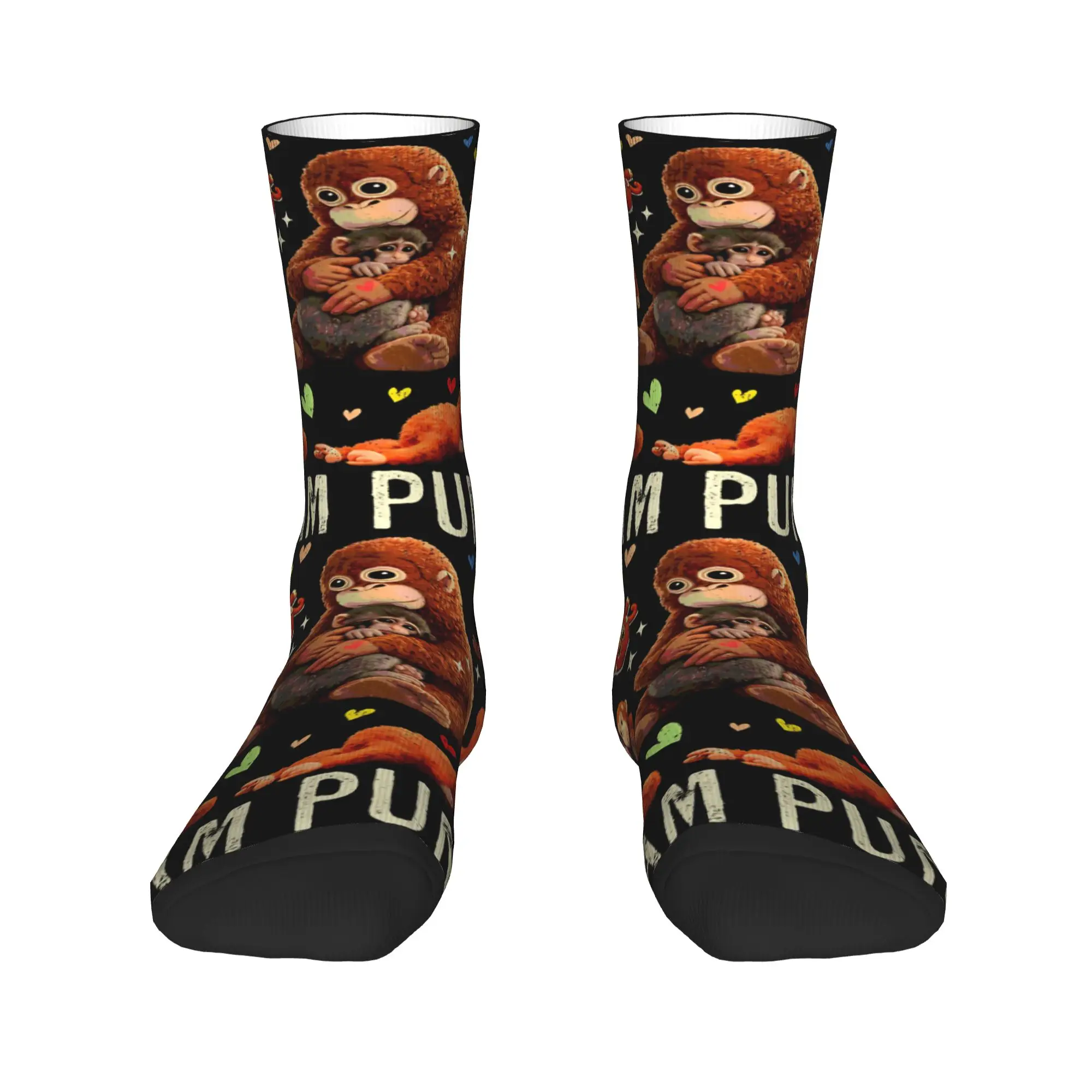 Punch Baby Monkey Socks  Vintage Stockings Couple Warm Soft Cycling Socks Autumn Custom Anti Sweat Socks