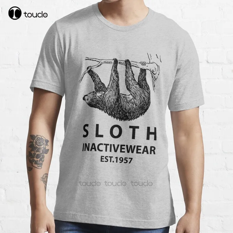 

New Sloth Inactivewear Sloth Lazy Animal Sport T-Shirt Cotton Men Tee Shirt Oversized T Shirts For Women Fashion Funny New