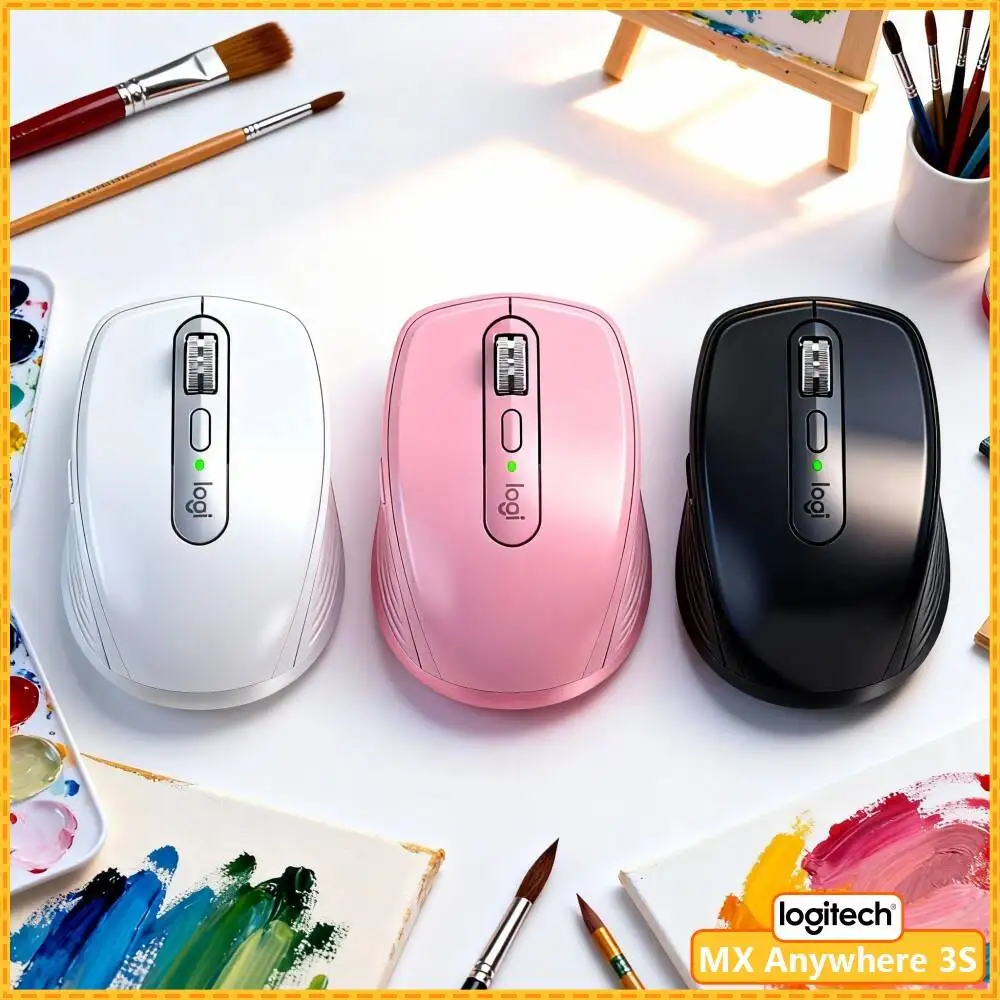 Wireless MX Anywhere 3S - 8K DPI, MagSpeed Scroll, Anti-Slip, Perfect for Beauty Creative Studio & Design Task