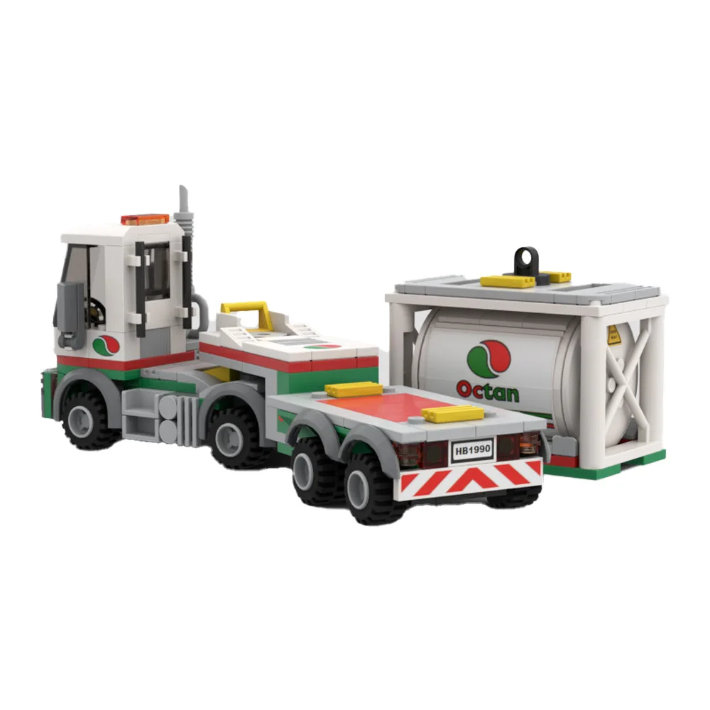 Hot Industrial Terminal Yard Hauler MOC Building Blocks Set DIY Heavy‑Duty Vehicle Model Nice Birthday Holiday Collectible Gift