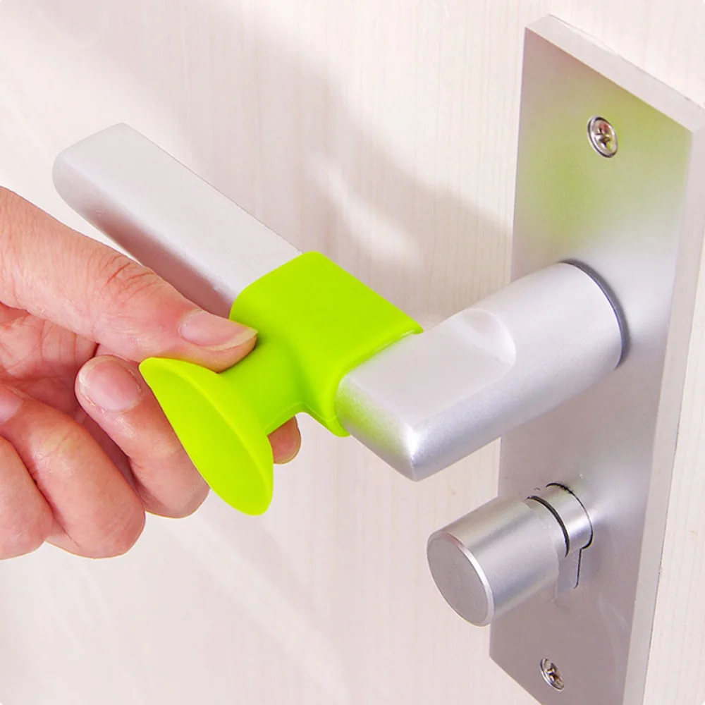 New Silicone Door Handle Bumper 1Pcs Suction Cup Door Stopper Mute Wall Protector Anti-Damage Home Furniture Fittings