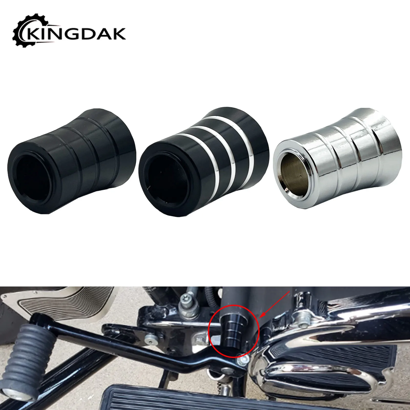 Eliminador de palanca de cambios de talón de motocicleta CNC, espaciador de eje de palanca de cambios para Harley Road Glide Street Glide Freewheeler FLRT Tour Glide