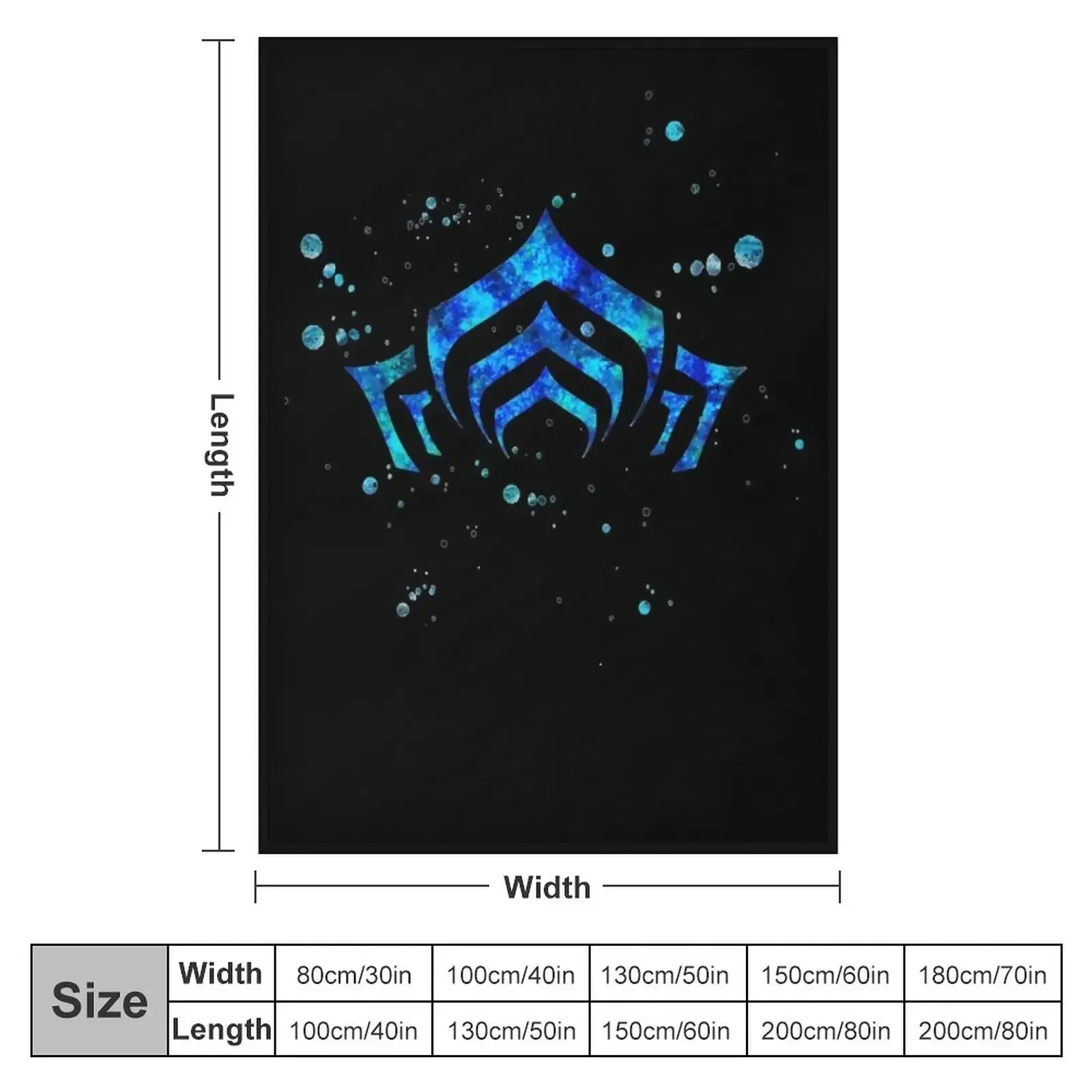 Warframe Logo Watercolor Classic Throw Blanket Retros Furrys Nap Soft Plaid Softest for winter Blankets