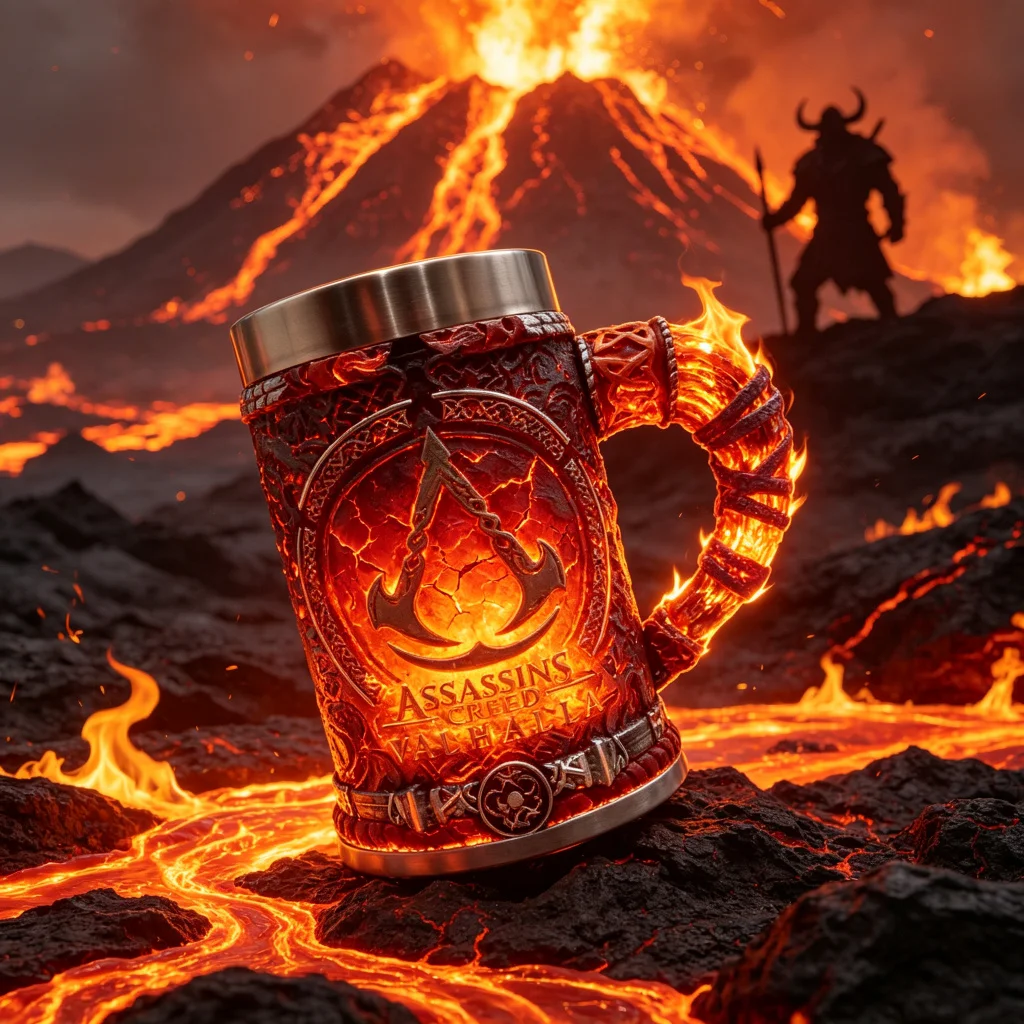 New 1pcs Assassin Inspired Stainless Steel Resin Gamer Beer Mug Medieval Tankard Design Unique Collectible Gift for Gamers