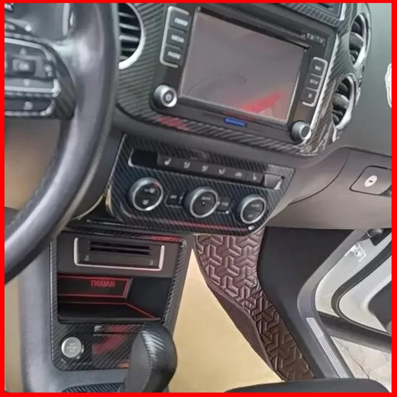 For VW Tiguan MK1 2010-2015 Window Lift Panel Center Control Water Cup Holder Door Handle Frame Decorate Car Accessories